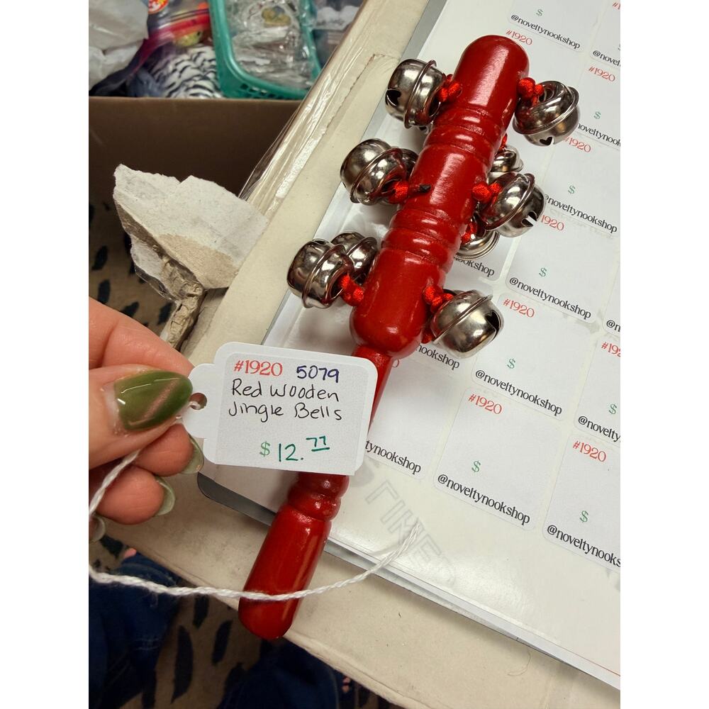 Red Wooden Jingle Bells